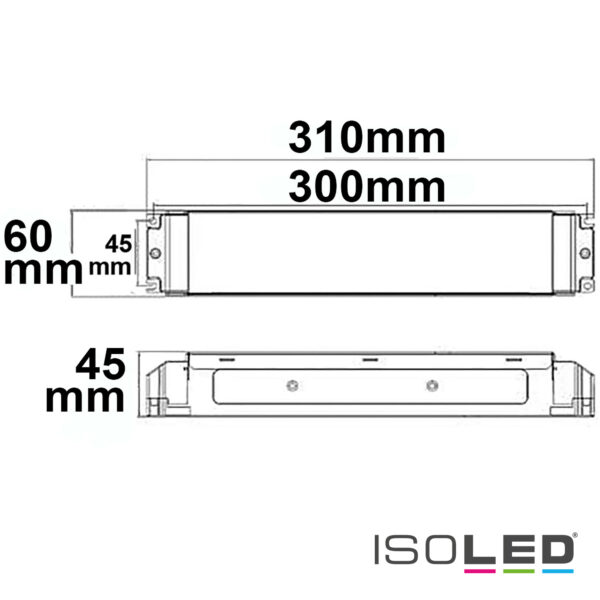 LED PWM-Trafo 24V/DC, 0-200W, IP20, 1-10V/Push/DALI dimmbar