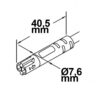 Mini-Plug Anschlusskabel male, 1m, 2x0,75, IP54, weiß-grün, max. 48V/6A