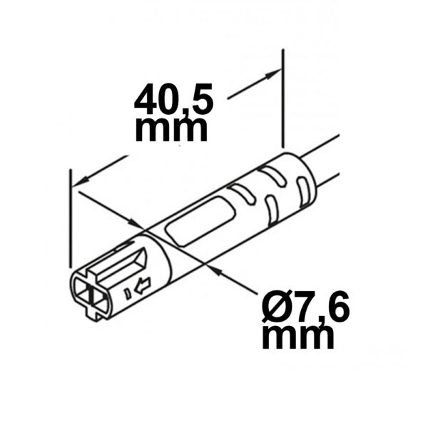 Mini-Plug Anschlusskabel male, 1m, 2x0,75, IP54, schwarz, max. 48V/6A