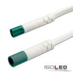Mini-Plug Verlängerung male-female, 1m, 2x0,75, IP54, weiß-grün, max. 48V/6A