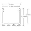 LED Aufbauprofil WING20, eloxiert L: 200cm