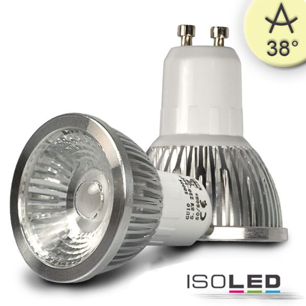 GU10 LED Strahler 5,5W COB, 38°, warmweiß, dimmbar