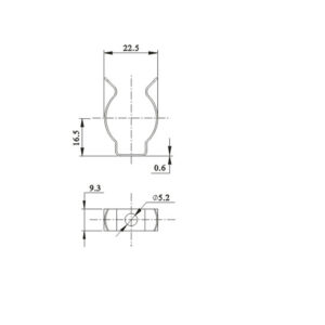 111954_skizze_neutral Montageclip chrom für T8 Röhre