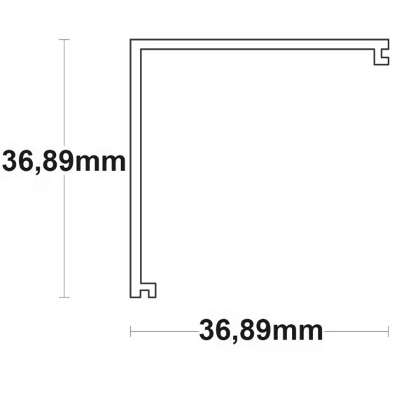 Abdeckung COVER16 opal/satiniert 200cm für Profil CORNER20
