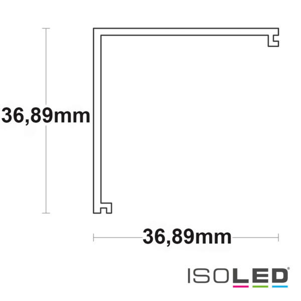 Abdeckung COVER16 opal/satiniert 200cm für Profil CORNER20