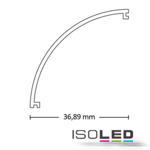 112885_skizze Abdeckung COVER17 opal/satiniert 200cm für Profil CORNER20