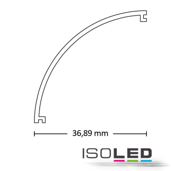 Abdeckung COVER17 opal/satiniert 200cm für Profil CORNER20