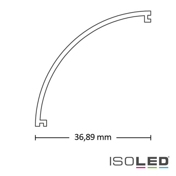 Abdeckung COVER17 opal/satiniert 200cm für Profil CORNER20