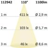 LED Downlight, 15W, ultraflach, ColorSwitch 2600|3100|4000K, dimmbar