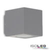 LED Wandleuchte Up&Down 2x3W CREE, IP54, silbergrau, warmweiß