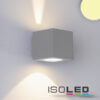 LED Wandleuchte Up&Down 2x3W CREE, IP54, silbergrau, warmweiß