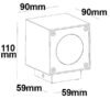 LED Wandleuchte Up&Down 2x3W CREE, IP54, silbergrau, warmweiß