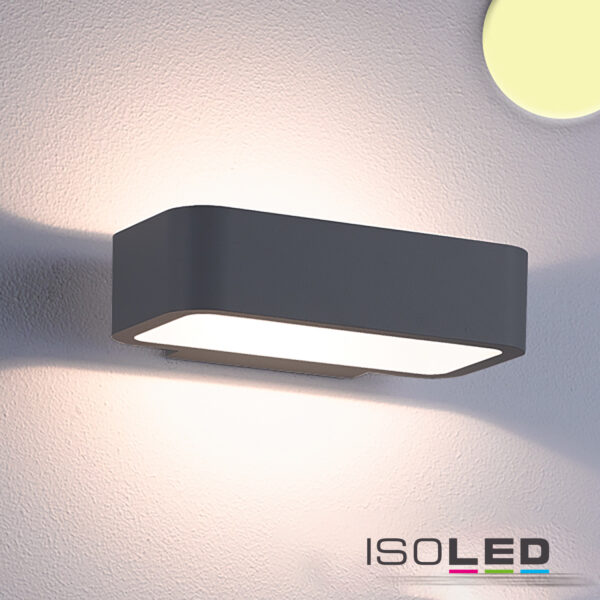 LED Wandleuchte Up&Down 1x7W CREE, IP54, anthrazit, warmweiß