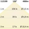 LED Wandleuchte Up&Down 4x3W CREE, IP54, anthrazit, warmweiß