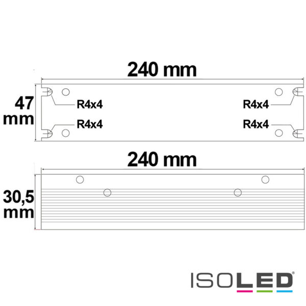 LED Trafo 12V/DC, 0-200W, Gitter, flach