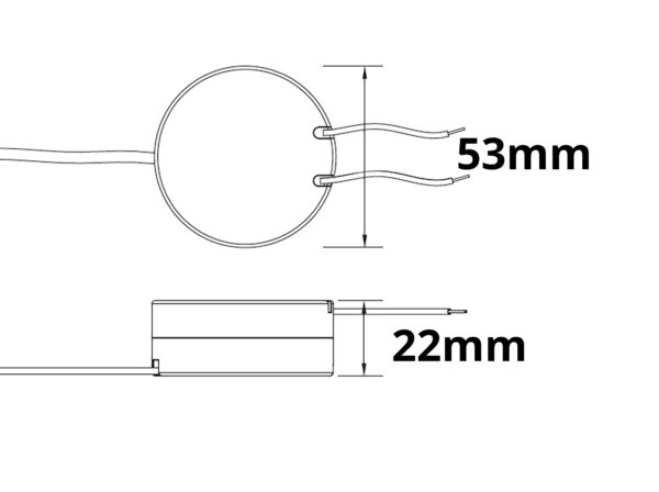 LED Trafo 12V/DC, 0-8W, runde Bauform, SELV
