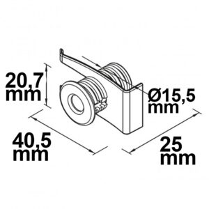 113549_skizze Mini-Plug Anschlussblende für 113527/113546, weiß
