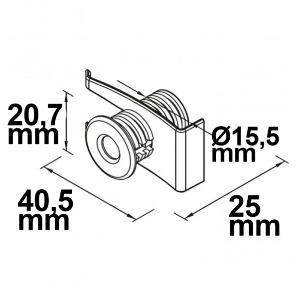 Mini-Plug Anschlussblende für 113527/113546, weiß
