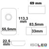 Wireless Touch weißdynamischer PWM-Dimmer mit Funk-Fernbedienung, 12-24V DC 2x6A