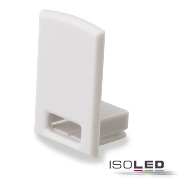 Endkappe EC17 für SURF12 RAIL inkl. COVER4, mit Kabelausgang, PVC, grauweiß