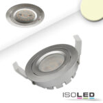 LED Einbaustrahler, silber, 8W SMD, 120°, rund, warmweiß, dimmbar