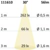LED Einbauleuchte rechteckig IP44, Edelstahl, 1W, warmweiß, inkl. Einputzdose