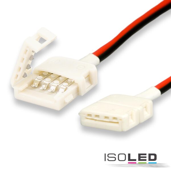 Clip-Verbinder mit Kabel (max. 5A) C1-210 für 2-pol. IP20 Flexstripes mit Breite 10mm, Pitch >12mm