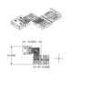 Clip-Eck-Verbinder (max. 5A) C1-410 für 4-pol. IP20 Flexstripes mit Breite 10mm, Pitch >12mm