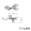 Clip-T-Verbinder (max. 5A) C1-48 für 2-pol. IP20 Flexstripes mit Breite 8mm, Pitch >12mm