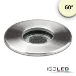 LED Einbaustrahler, Edelstahl , 2W, 60°, IP67, 12V AC/DC, warmweiß