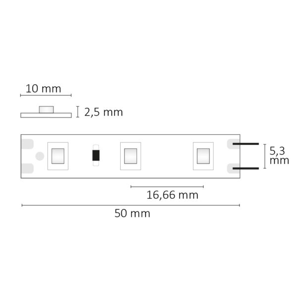 LED SIL830 Flexband, 12V DC, 4,8W, IP20, 3000K, 5m Rolle, 60 LED/m