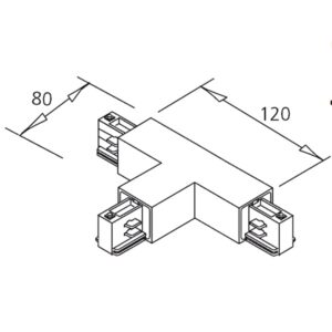 117656L_2_iso 3-Phasen Classic T-Verbinder N-Leiter links, Schutzleiter rechts, weiß