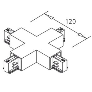 107657_2_iso 3-Phasen Classic X-Verbinder, weiß