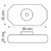 LED Dreh-Controller (Dimmer) weiß, 2A, max. 48 Watt, Rundstecker Anschluss