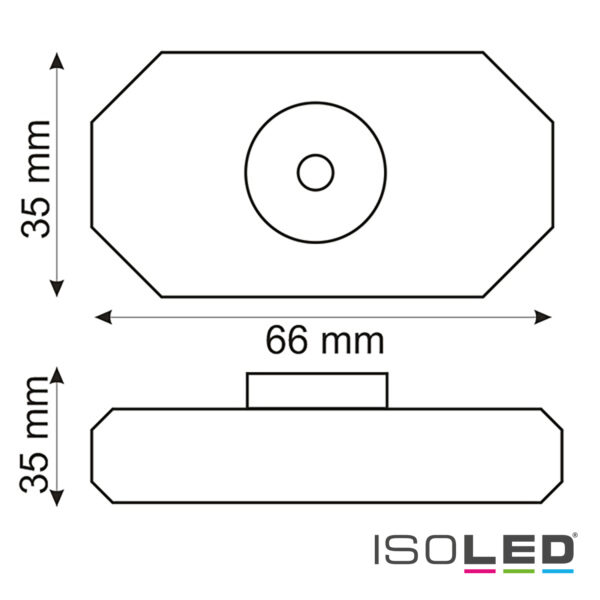 LED Dreh-Controller (Dimmer) weiß, 2A, max. 48 Watt, Rundstecker Anschluss