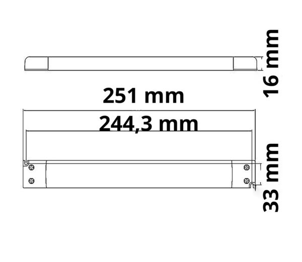 LED Trafo 12V/DC, 0-30W, SELV, ultraflach, schmal