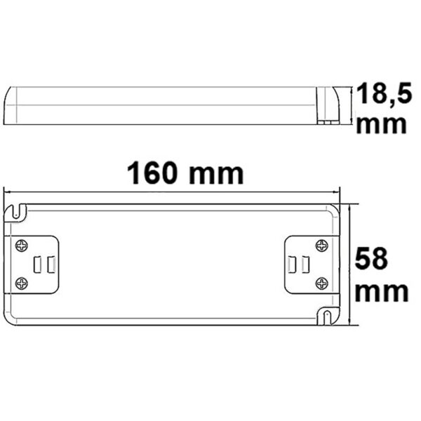 LED Trafo 12V/DC, 0-50W, SELV, ultraflach