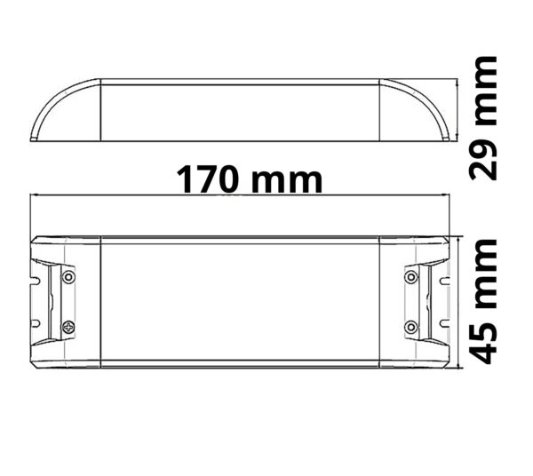 LED Trafo 24V/DC, 0-75W, SELV, flach
