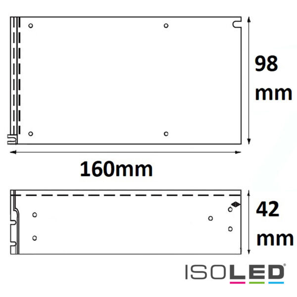 LED Trafo 24V/DC, 0-250W, Gitter