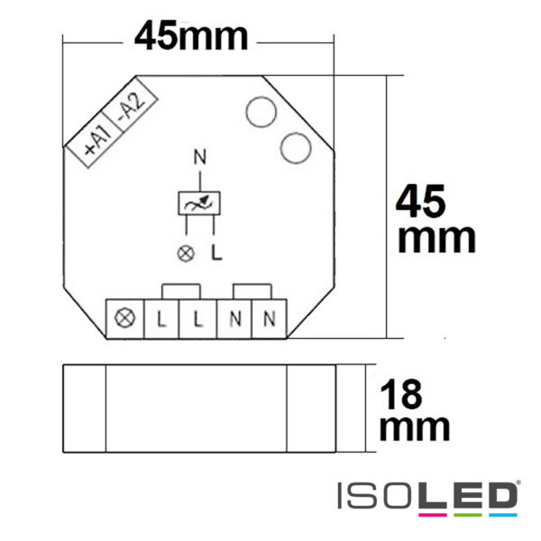 Universal-Push Dimmer Eltako für dimmbare 230V Leuchtmittel/Trafos, 400VA