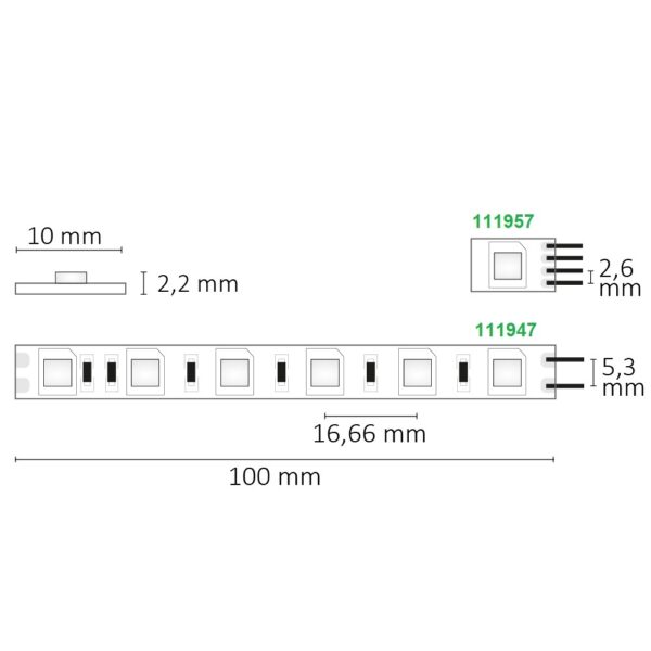 LED SIL825 Flexband, 24V DC, 14,4W, IP20, 2500K, 5m Rolle, 60 LED/m