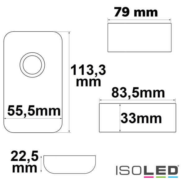 Wireless touch LED PWM-Dimmer, 1 Kanal, 12-24V DC 9A