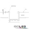 Installationskanal für Einbauprofile WING, L: 200cm für 12,5mm Rigips-Platten