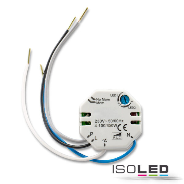 Universal-Push Dimmer für dimmbare 230V Leuchtmittel/Trafos, 300VA