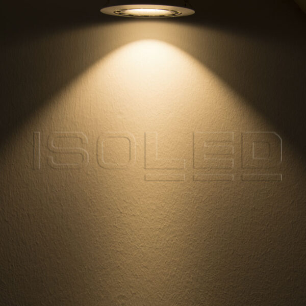 LED Einbaustrahler COB, weiß, 15W, 45°, rund, warmweiß, dimmbar