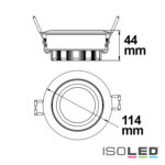 LED Einbaustrahler COB, weiß, 15W, 45°, rund, neutralweiß, dimmbar
