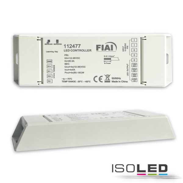 Sys-One Funk PWM-Dimmer, 4 Kanal, 12-36V 4x5A, 48V 4x2.5A