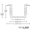 LED Einbauprofil DIVE12 Aluminium eloxiert, 200cm