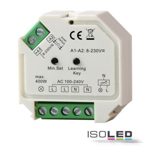 Sys-One Funk/Push Dimmer für dimmbare 230V LED Leuchtmittel/Trafos, 200VA
