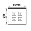 Sys-One single color 4 Zonen Einbau-Touch-Funk-Fernbedienung, 230V AC